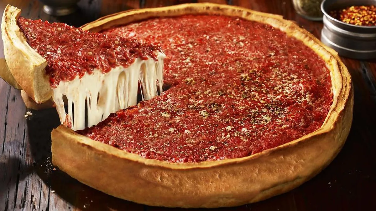 Giordano's iconic Chicago deep-dish pizza